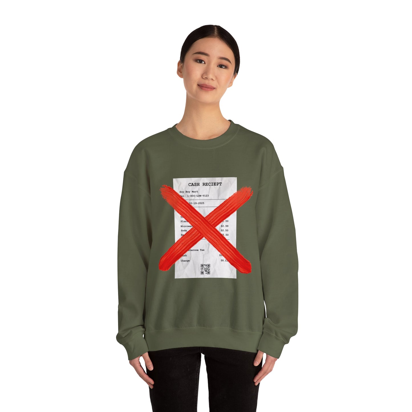 Funny "No Receipts" Crewneck