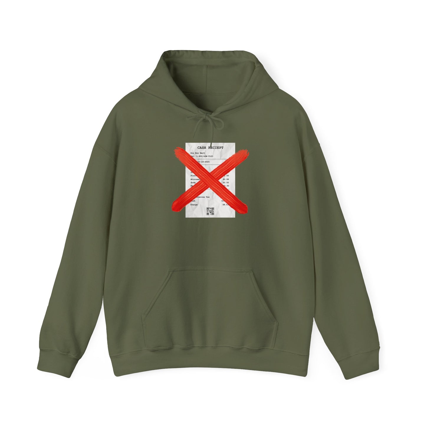 Funny "No Receipts" Hooded Sweatshirt