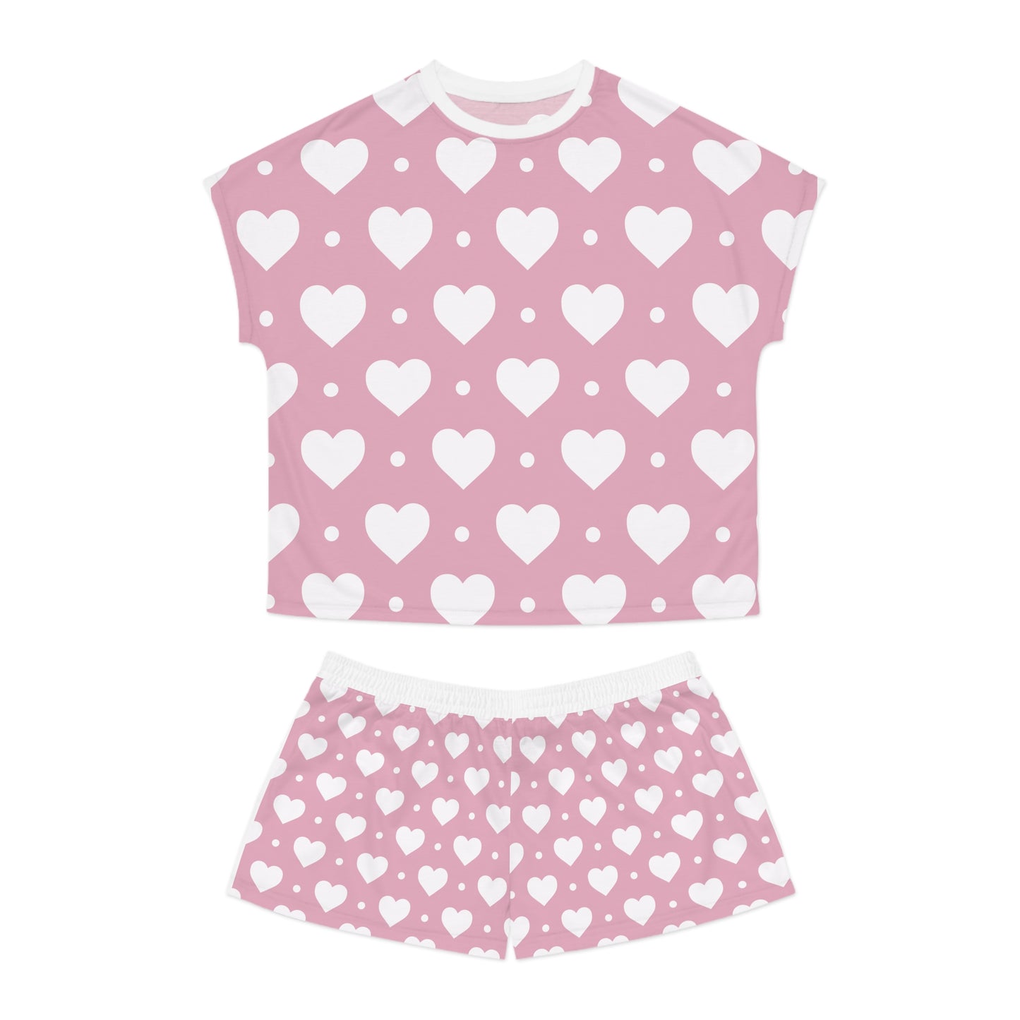 Cute Hearts Women's Short Pajamas