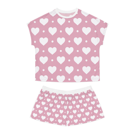 Cute Hearts Women's Short Pajamas