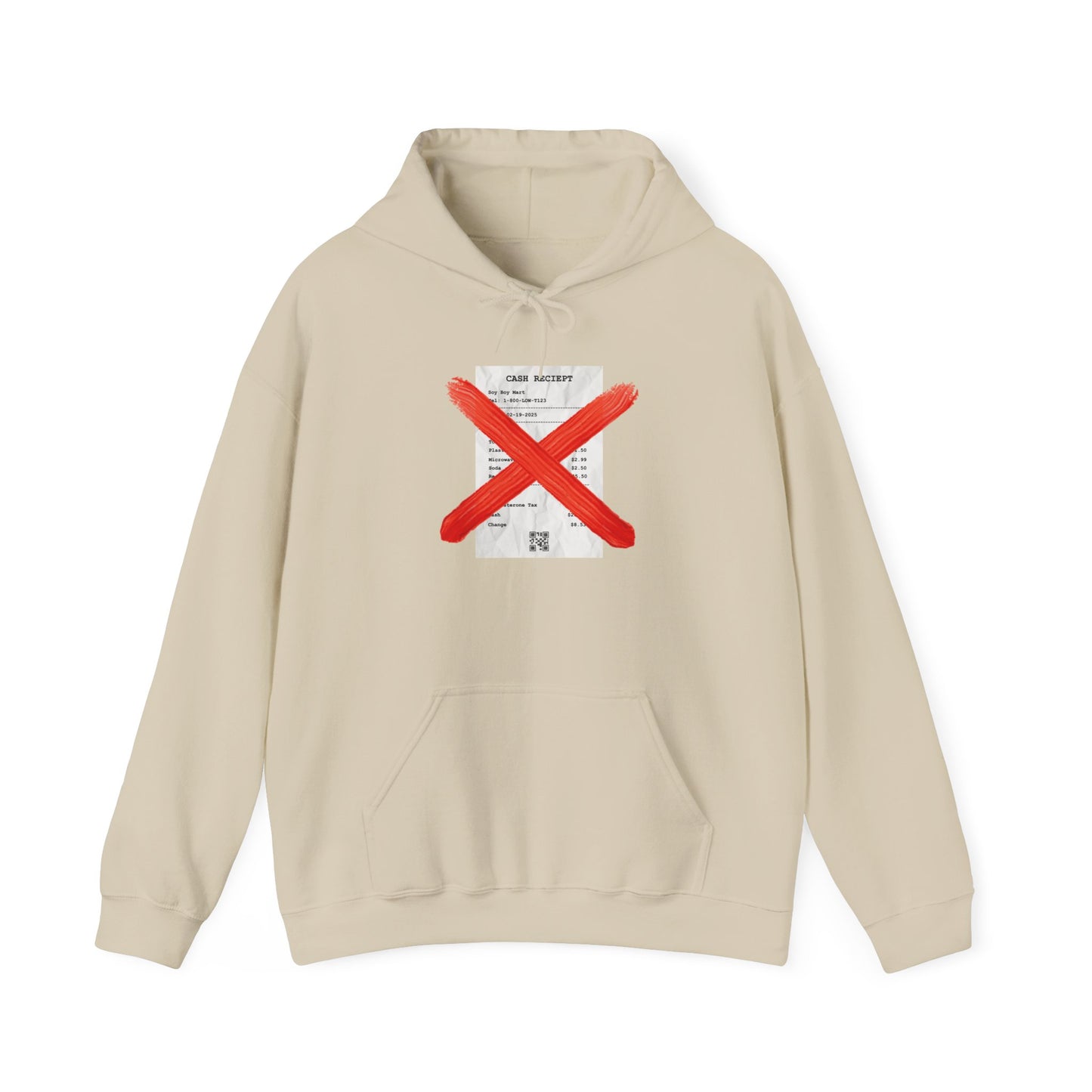 Funny "No Receipts" Hooded Sweatshirt