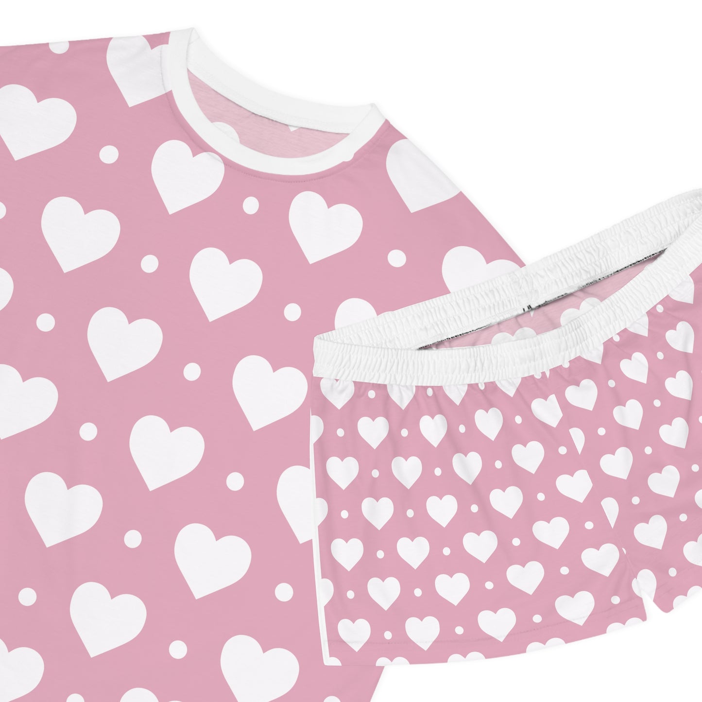 Cute Hearts Women's Short Pajamas