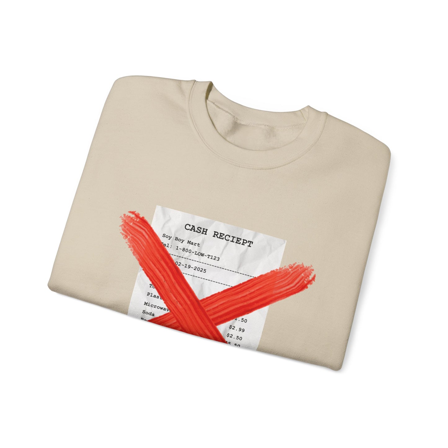 Funny "No Receipts" Crewneck