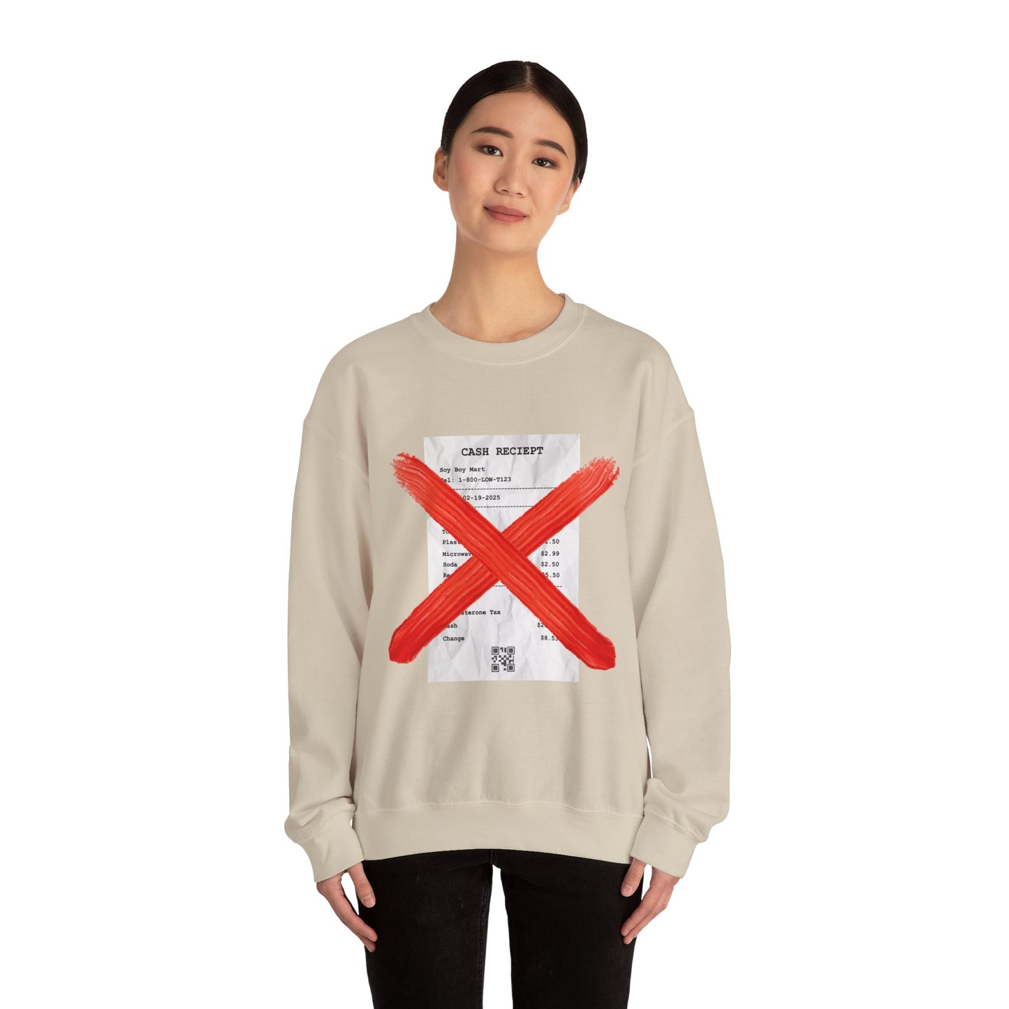 Funny "No Receipts" Crewneck