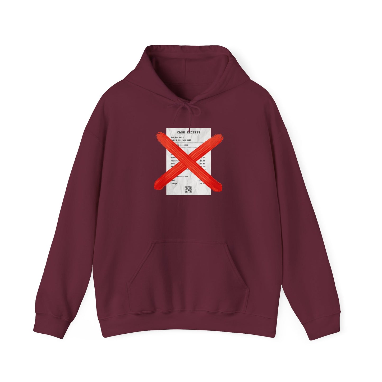 Funny "No Receipts" Hooded Sweatshirt