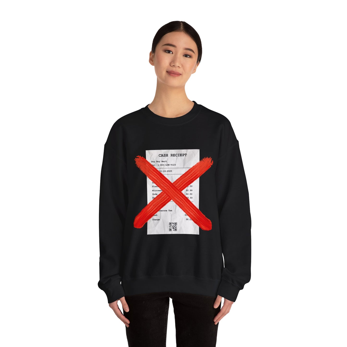 Funny "No Receipts" Crewneck