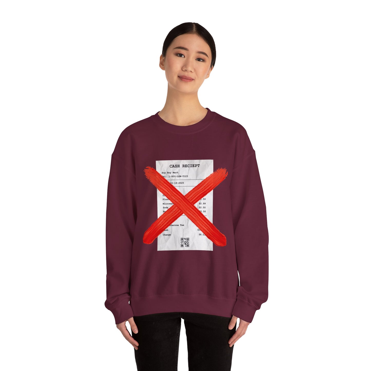 Funny "No Receipts" Crewneck